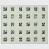 Individuelles QR-Code-Geschäftsname-Vorlage Geschenkpapier (Flach)