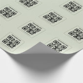 Individuelles QR-Code-Geschäftsname-Vorlage Geschenkpapier (Ecke)