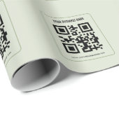 Individuelles QR-Code-Geschäftsname-Vorlage Geschenkpapier (Rolleneckpunkt)