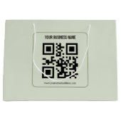 Individuelles QR-Code-Geschäftsname-Vorlage Große Geschenktüte (Vorderseite)