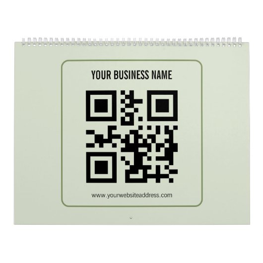 Individuelles QR-Code-Geschäftsname-Vorlage Kalender (Titelbild)