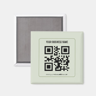 Individuelles QR-Code-Geschäftsname-Vorlage Magnet