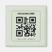 Individuelles QR-Code-Geschäftsname-Vorlage Magnet (Vorne)