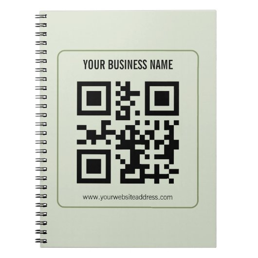 Individuelles QR-Code-Geschäftsname-Vorlage Notizblock (Vorderseite)
