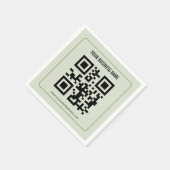Individuelles QR-Code-Geschäftsname-Vorlage Serviette (Ecke)