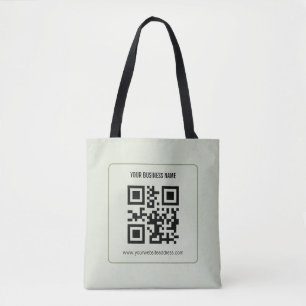 Individuelles QR-Code-Geschäftsname-Vorlage Tasche