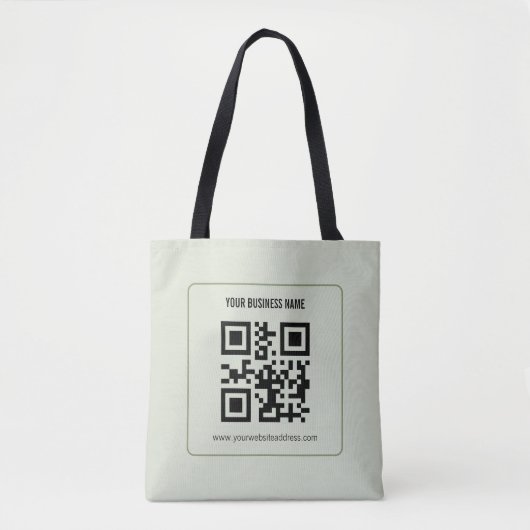 Individuelles QR-Code-Geschäftsname-Vorlage Tasche (Vorderseite)