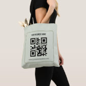 Individuelles QR-Code-Geschäftsname-Vorlage Tasche (Von Nahem)