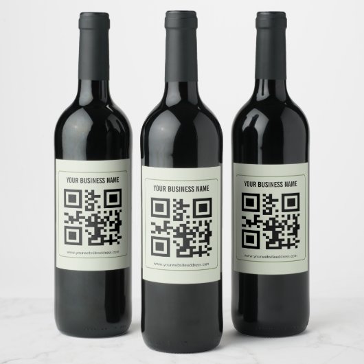 Individuelles QR-Code-Geschäftsname-Vorlage Weinetikett (Flaschen)