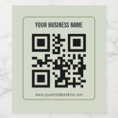 Individuelles QR-Code-Geschäftsname-Vorlage Weinetikett (Einzelnes Label)