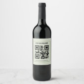 Individuelles QR-Code-Geschäftsname-Vorlage Weinetikett (Vorderseite)