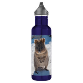 Individuelles Quokka Beach Tier Blue Edelstahlflasche