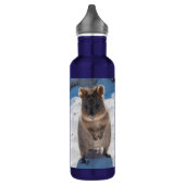 Individuelles Quokka Beach Tier Blue Edelstahlflasche (Links)