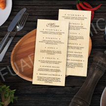 Individuelles Restaurant-Menü