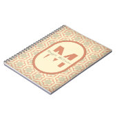 Individuelles Retro Monogram Notebook Notizblock (Linke Seite)