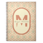 Individuelles Retro Monogram Notebook Notizblock (Vorderseite)