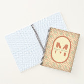 Individuelles Retro Monogram Notebook Notizblock (Innenseite)