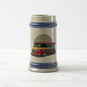 Individuelles Retro-Rennvan-Konzept Bierglas