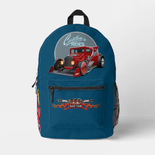 Individuelles Retro-Rennwagen Bedruckter Rucksack