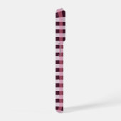 Individuelles rosa kariertes Monogramm-Handyhülle- iPhone Hülle (Rechte Seite)