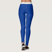 Individuelles Saphirblau Neutrales Muster Monogram Leggings (Rückseite)