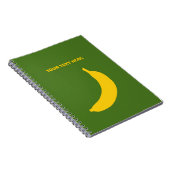 Individuelles Spiralnotebook mit gelbem Bananendec Notizblock (Rechte Seite)