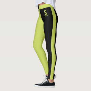 Individuelles Süßes Schwarz-Apfel-Grün-Streifen-Mo Leggings