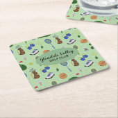 Individuelles Thema Golf Rechteckiger Pappuntersetzer (angewinkelt)