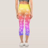 Individuelles Training bunter Gradientenleopard st Capri Leggings (Rückseite)