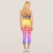 Individuelles Training bunter Gradientenleopard st Capri Leggings (Rückseite)