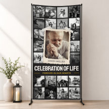 Individuelles Trauerbanner, Fotocollage 4x8' Geden