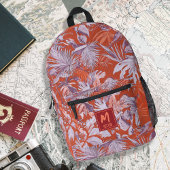 Individuelles tropisches Leaf Hot Summer Red Moder Bedruckter Rucksack