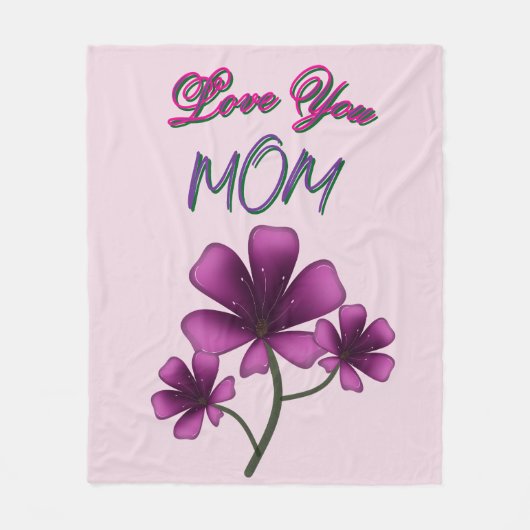 Individuelles und personalisiertes Blumen-Geschenk Fleecedecke (Vorderseite)