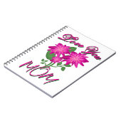 Individuelles und personalisiertes Blumen-Geschenk Notizblock (Linke Seite)