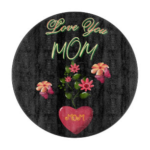 Individuelles und personalisiertes Blumen-Geschenk Schneidebrett