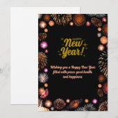 Individuelles und personalisiertes Frohes Neujahrs Feiertagskarte (Vorne/Hinten)