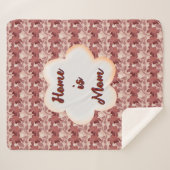 Individuelles und personalisiertes Muttertags-Blum Sherpadecke (Vorderseite (Horizontal))