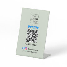 Individuelles Venmo QR Code Zahlungsständerzeichen