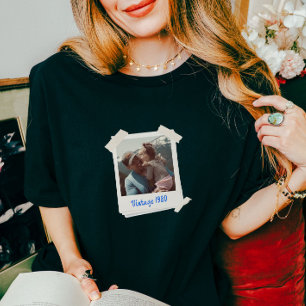 Individuelles Vintage-Foto- und Jahresgeschenk Tri-Blend Shirt