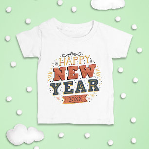 Individuelles Vintage Silvester Design Einzigartig Baby T-shirt