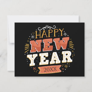 Individuelles Vintage Silvester Design Einzigartig Feiertagskarte