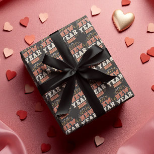 Individuelles Vintage Silvester Design Einzigartig Geschenkpapier