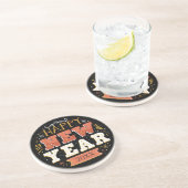 Individuelles Vintage Silvester Design Einzigartig Getränkeuntersetzer (Seite)