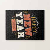 Individuelles Vintage Silvester Design Einzigartig Puzzle (Horizontal)