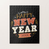 Individuelles Vintage Silvester Design Einzigartig Puzzle (Vertikal)