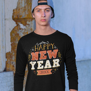 Individuelles Vintage Silvester Design Einzigartig T-Shirt