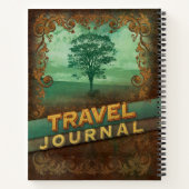 Individuelles Vintage Travel Journal Notizblock (Rückseite)