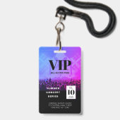 Individuelles VIP All Access Concept Abzeichen Ausweis (Rückseite mit Lanyard)