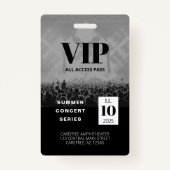 Individuelles VIP All Access Concept Abzeichen Ausweis (Rückseite)