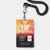 Individuelles VIP All Access Concept Abzeichen Ausweis (Rückseite mit Lanyard)